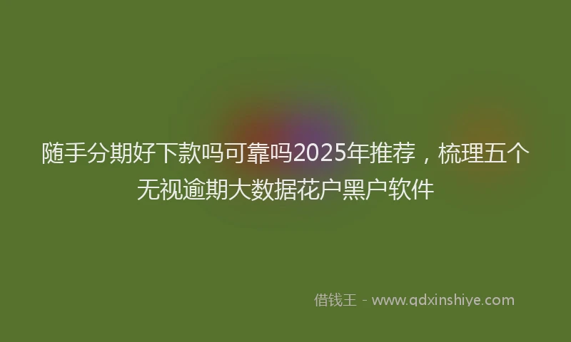 随手分期好下款吗可靠吗2025年推荐，梳理五个无视逾期大数据花户黑户软件