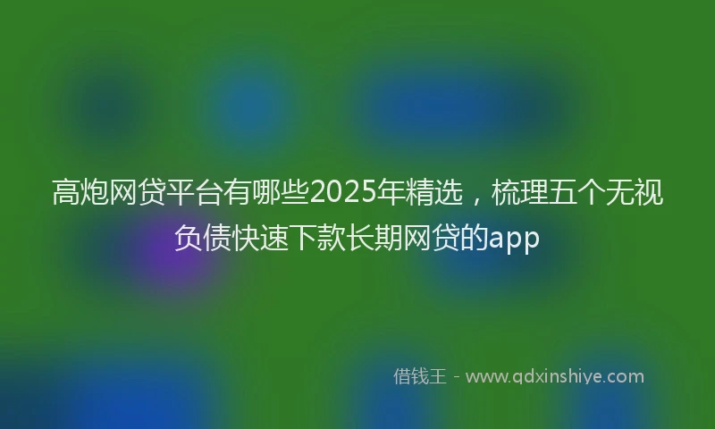 高炮网贷平台有哪些2025年精选，梳理五个无视负债快速下款长期网贷的app