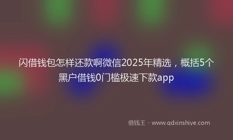 闪借钱包怎样还款啊微信2025年精选，概括5个黑户借钱0门槛极速下款app