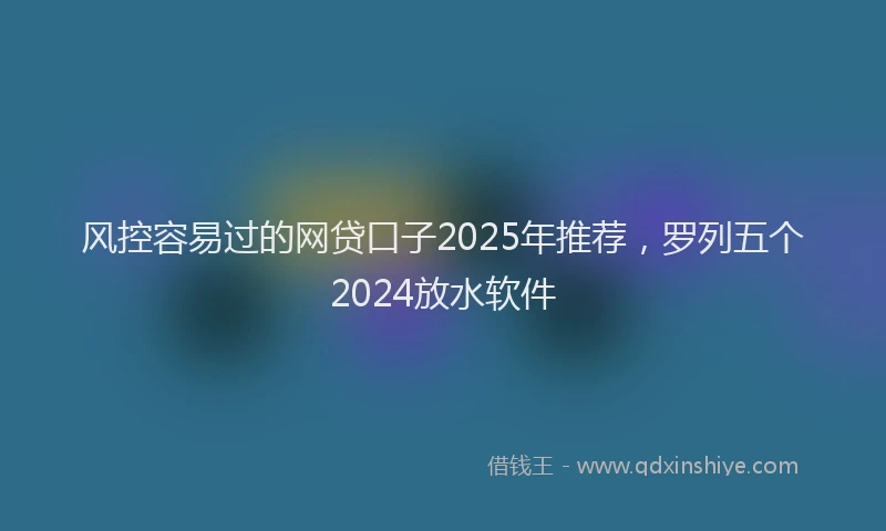风控容易过的网贷口子2025年推荐，罗列五个2024放水软件