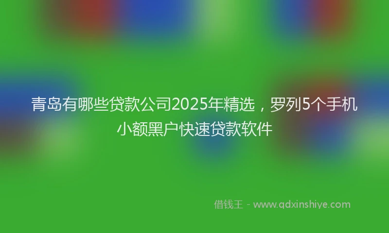 青岛有哪些贷款公司2025年精选，罗列5个手机小额黑户快速贷款软件