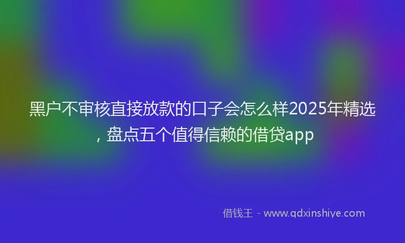 黑户不审核直接放款的口子会怎么样2025年精选，盘点五个值得信赖的借贷app