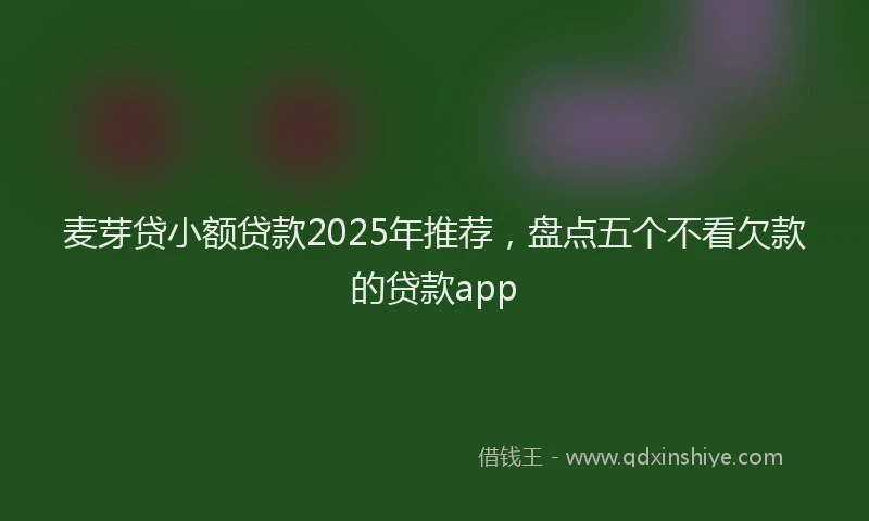 麦芽贷小额贷款2025年推荐，盘点五个不看欠款的贷款app