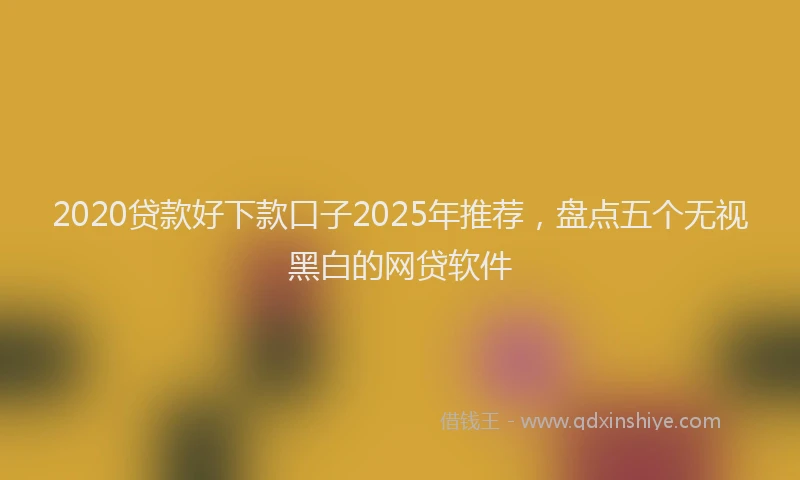 2020贷款好下款口子2025年推荐，盘点五个无视黑白的网贷软件
