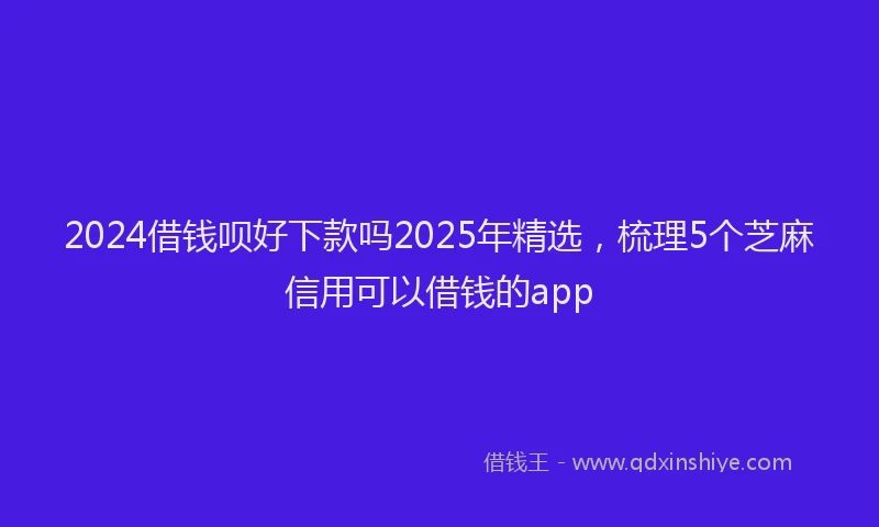 2024借钱呗好下款吗2025年精选，梳理5个芝麻信用可以借钱的app