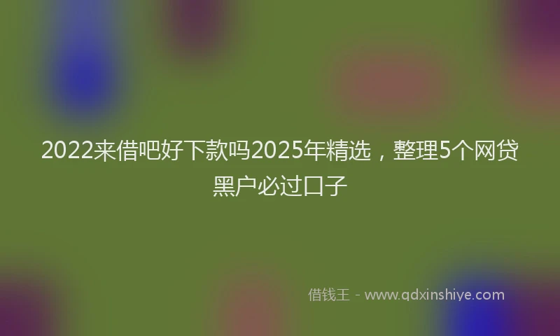 2022来借吧好下款吗2025年精选，整理5个网贷黑户必过口子