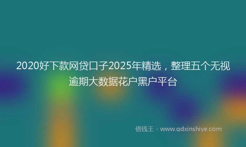 2020好下款网贷口子2025年精选，整理五个无视逾期大数据花户黑户平台