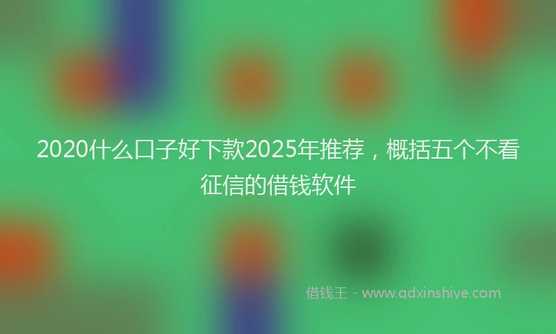 2020什么口子好下款2025年推荐，概括五个不看征信的借钱软件