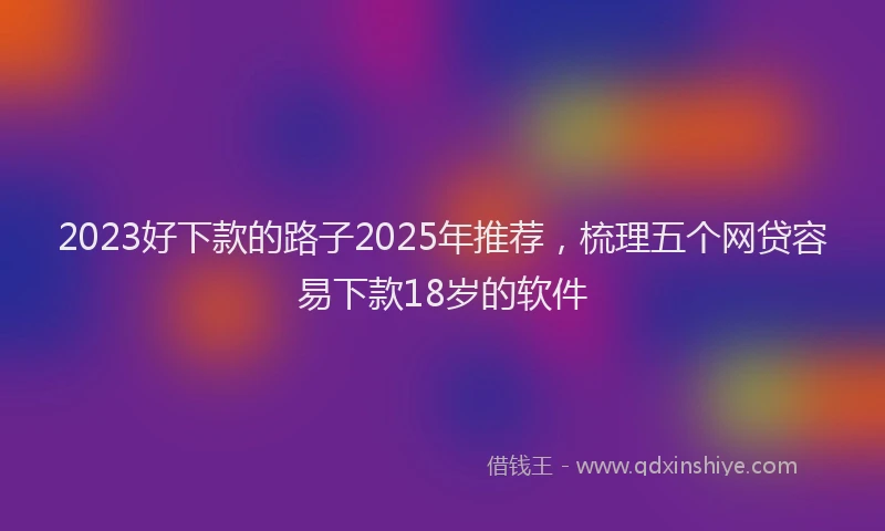 2023好下款的路子2025年推荐，梳理五个网贷容易下款18岁的软件