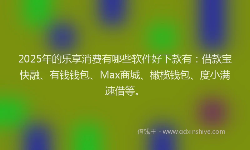 2025年的乐享消费有哪些软件好下款有：借款宝快融、有钱钱包、Max商城、橄榄钱包、度小满速借等。