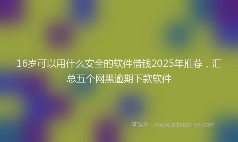 16岁可以用什么安全的软件借钱2025年推荐，汇总五个网黑逾期下款软件