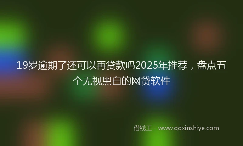 19岁逾期了还可以再贷款吗2025年推荐，盘点五个无视黑白的网贷软件