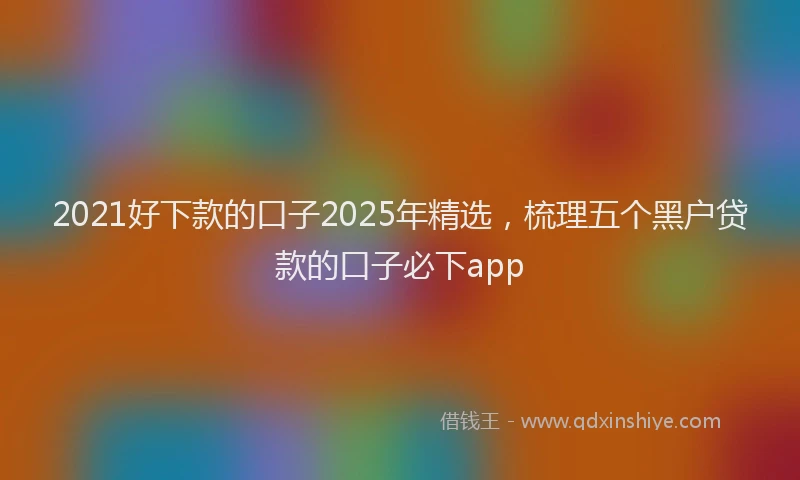 2021好下款的口子2025年精选，梳理五个黑户贷款的口子必下app