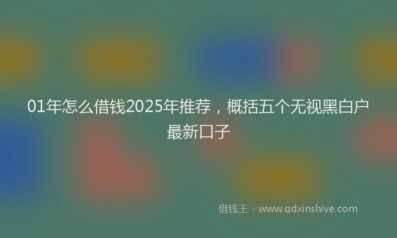 01年怎么借钱2025年推荐，概括五个无视黑白户最新口子
