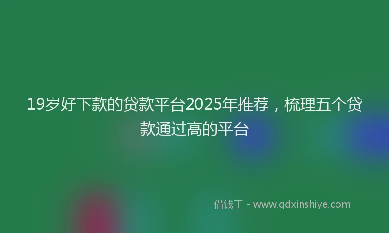 19岁好下款的贷款平台2025年推荐，梳理五个贷款通过高的平台