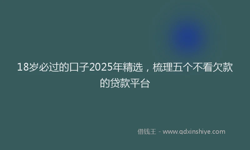 18岁必过的口子2025年精选，梳理五个不看欠款的贷款平台