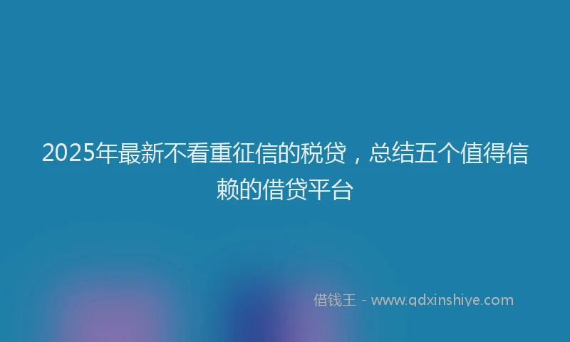 2025年最新不看重征信的税贷，总结五个值得信赖的借贷平台