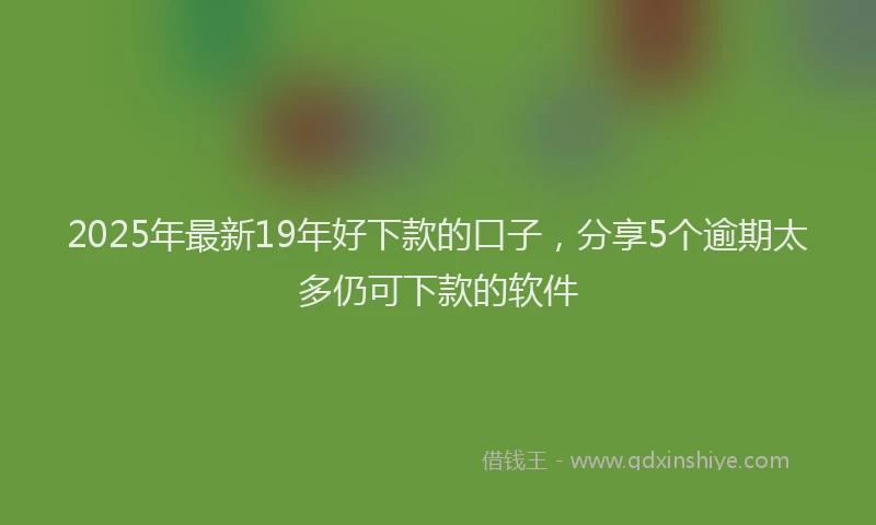 2025年最新19年好下款的口子，分享5个逾期太多仍可下款的软件