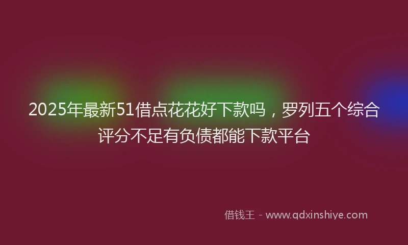 2025年最新51借点花花好下款吗，罗列五个综合评分不足有负债都能下款平台