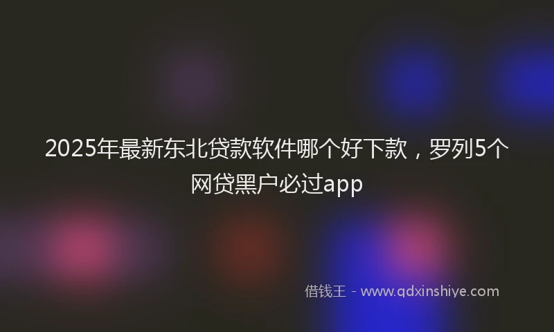 2025年最新东北贷款软件哪个好下款，罗列5个网贷黑户必过app