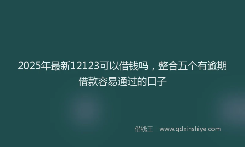 2025年最新12123可以借钱吗，整合五个有逾期借款容易通过的口子