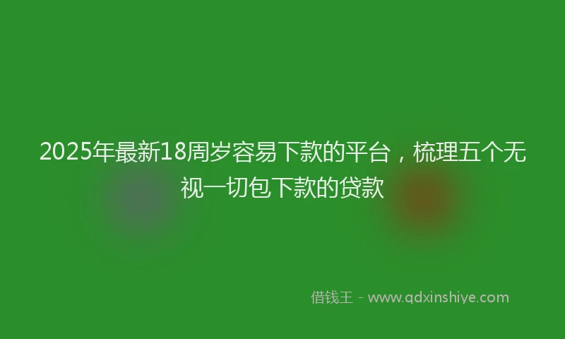 2025年最新18周岁容易下款的平台，梳理五个无视一切包下款的贷款