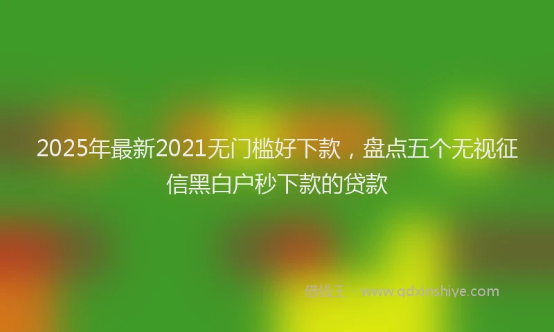 2025年最新2021无门槛好下款，盘点五个无视征信黑白户秒下款的贷款