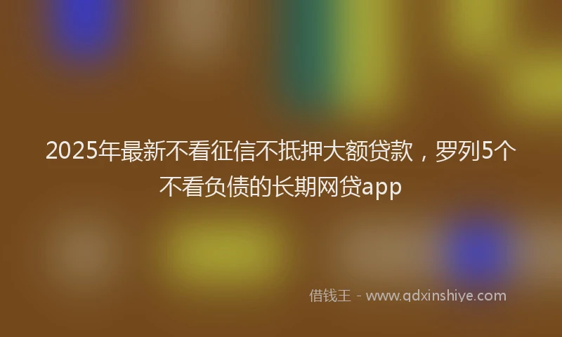 2025年最新不看征信不抵押大额贷款，罗列5个不看负债的长期网贷app