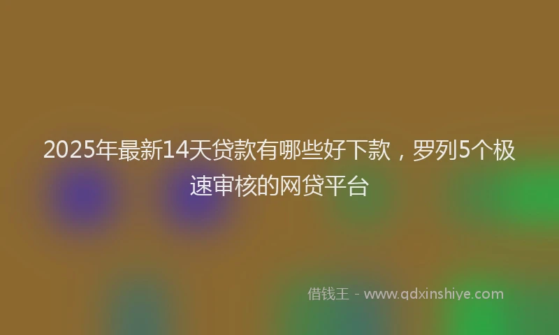 2025年最新14天贷款有哪些好下款，罗列5个极速审核的网贷平台