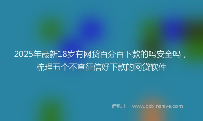 2025年最新18岁有网贷百分百下款的吗安全吗，梳理五个不查征信好下款的网贷软件