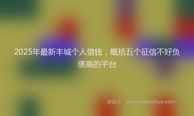 2025年最新丰城个人借钱，概括五个征信不好负债高的平台