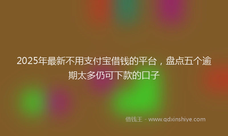 2025年最新不用支付宝借钱的平台，盘点五个逾期太多仍可下款的口子