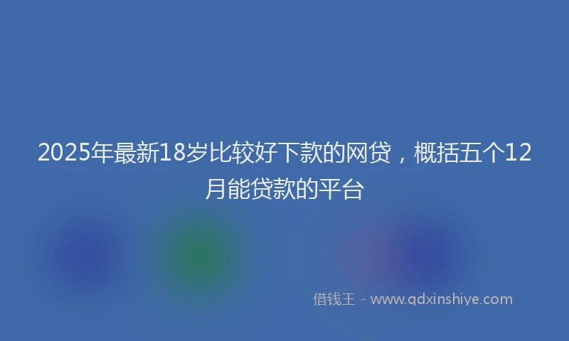 2025年最新18岁比较好下款的网贷，概括五个12月能贷款的平台