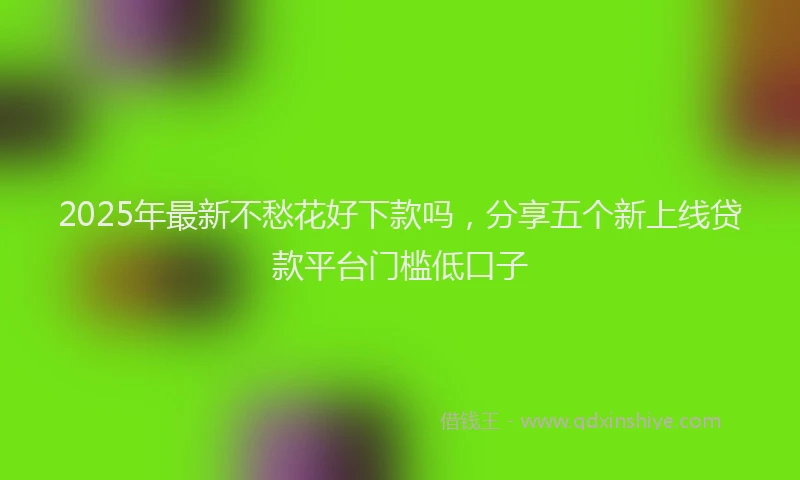 2025年最新不愁花好下款吗，分享五个新上线贷款平台门槛低口子