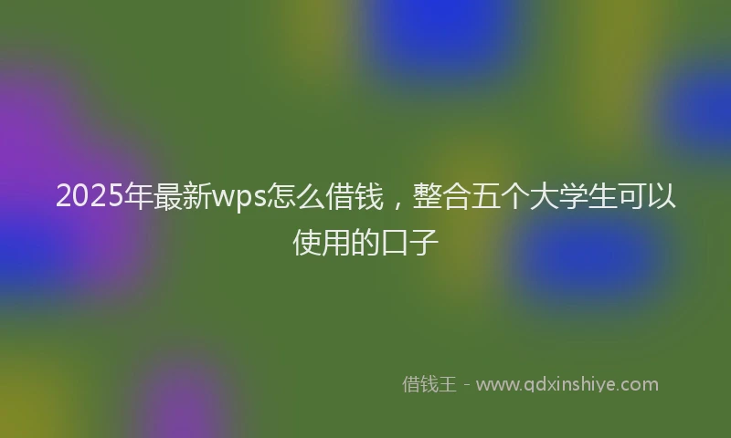 2025年最新wps怎么借钱，整合五个大学生可以使用的口子