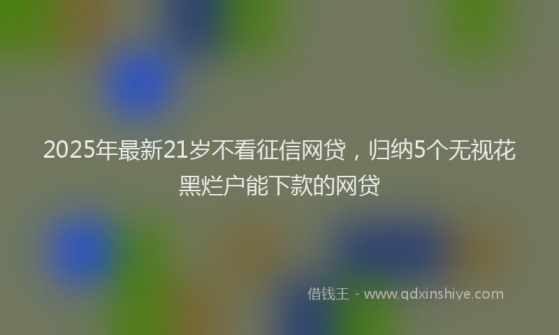 2025年最新21岁不看征信网贷，归纳5个无视花黑烂户能下款的网贷