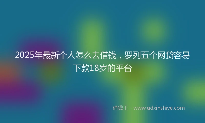 2025年最新个人怎么去借钱，罗列五个网贷容易下款18岁的平台