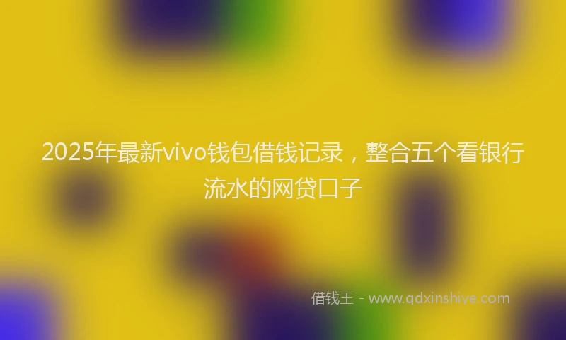 2025年最新vivo钱包借钱记录，整合五个看银行流水的网贷口子
