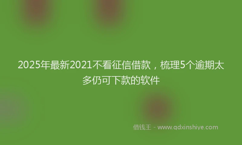2025年最新2021不看征信借款，梳理5个逾期太多仍可下款的软件