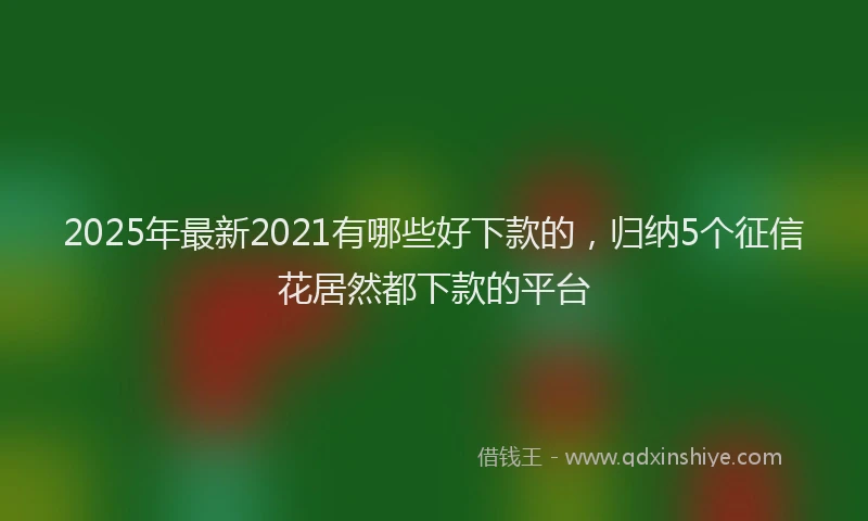 2025年最新2021有哪些好下款的，归纳5个征信花居然都下款的平台