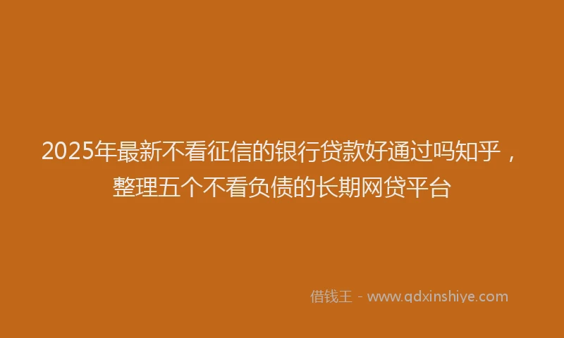 2025年最新不看征信的银行贷款好通过吗知乎，整理五个不看负债的长期网贷平台