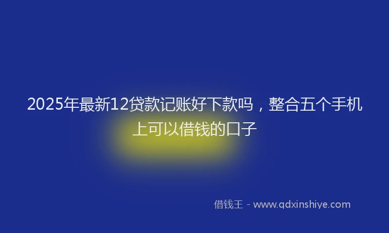 2025年最新12贷款记账好下款吗，整合五个手机上可以借钱的口子