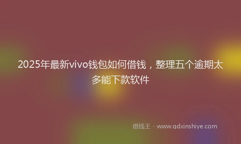 2025年最新vivo钱包如何借钱，整理五个逾期太多能下款软件