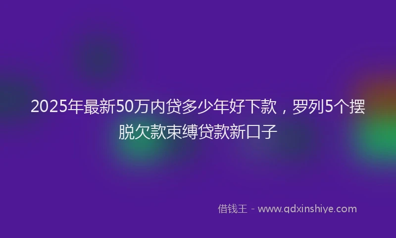 2025年最新50万内贷多少年好下款，罗列5个摆脱欠款束缚贷款新口子