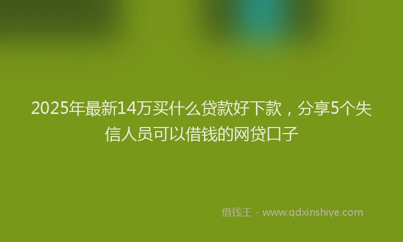 2025年最新14万买什么贷款好下款，分享5个失信人员可以借钱的网贷口子