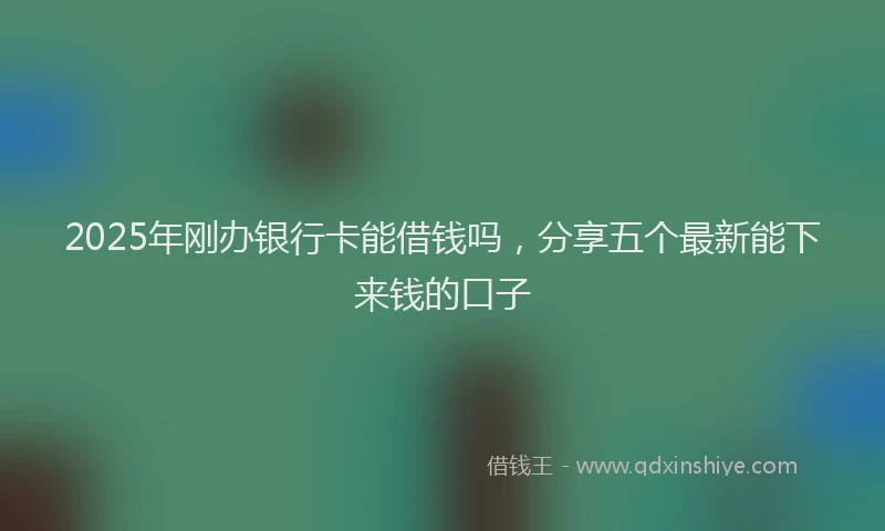 2025年刚办银行卡能借钱吗，分享五个最新能下来钱的口子
