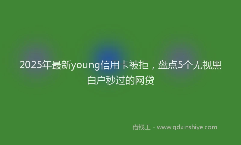 2025年最新young信用卡被拒，盘点5个无视黑白户秒过的网贷