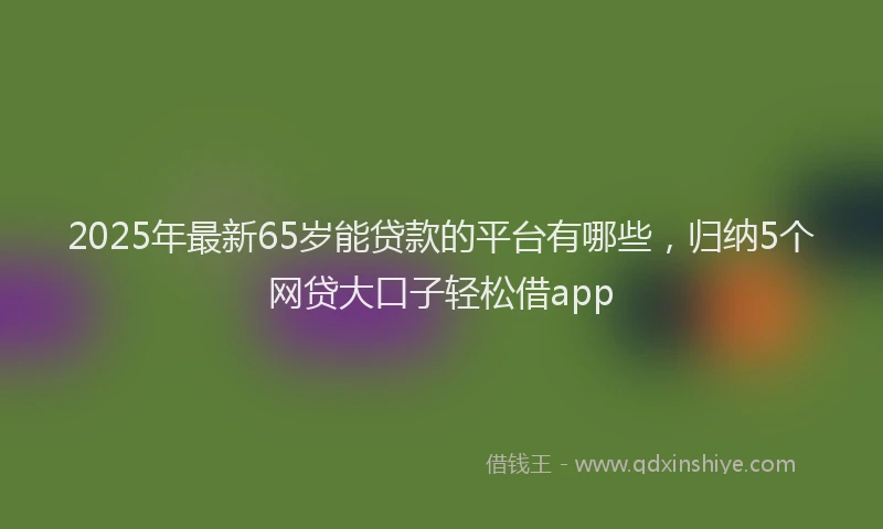 2025年最新65岁能贷款的平台有哪些，归纳5个网贷大口子轻松借app