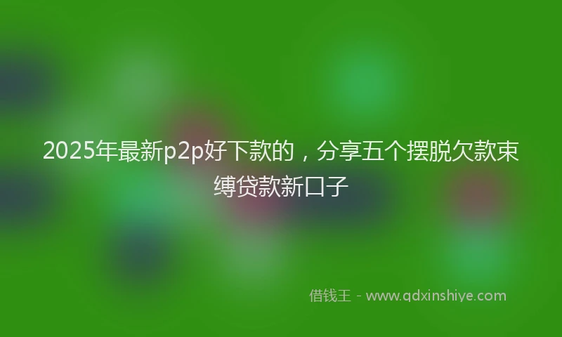 2025年最新p2p好下款的，分享五个摆脱欠款束缚贷款新口子