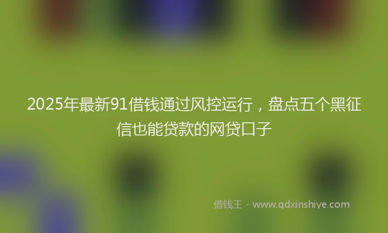 2025年最新91借钱通过风控运行，盘点五个黑征信也能贷款的网贷口子